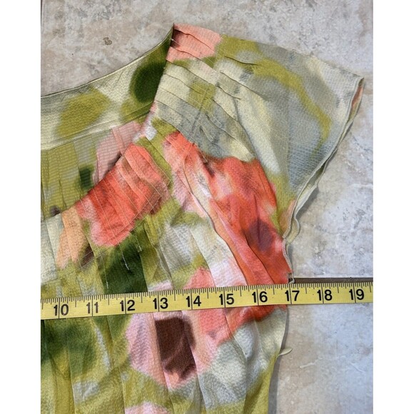 Anthropologie Tabitha Zoya Size10 Watercolor Silk Blend Dress Preppy Art to Wear - Picture 10 of 13